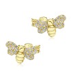 Little Bee with CZ Silver Stud Earring STS-5100